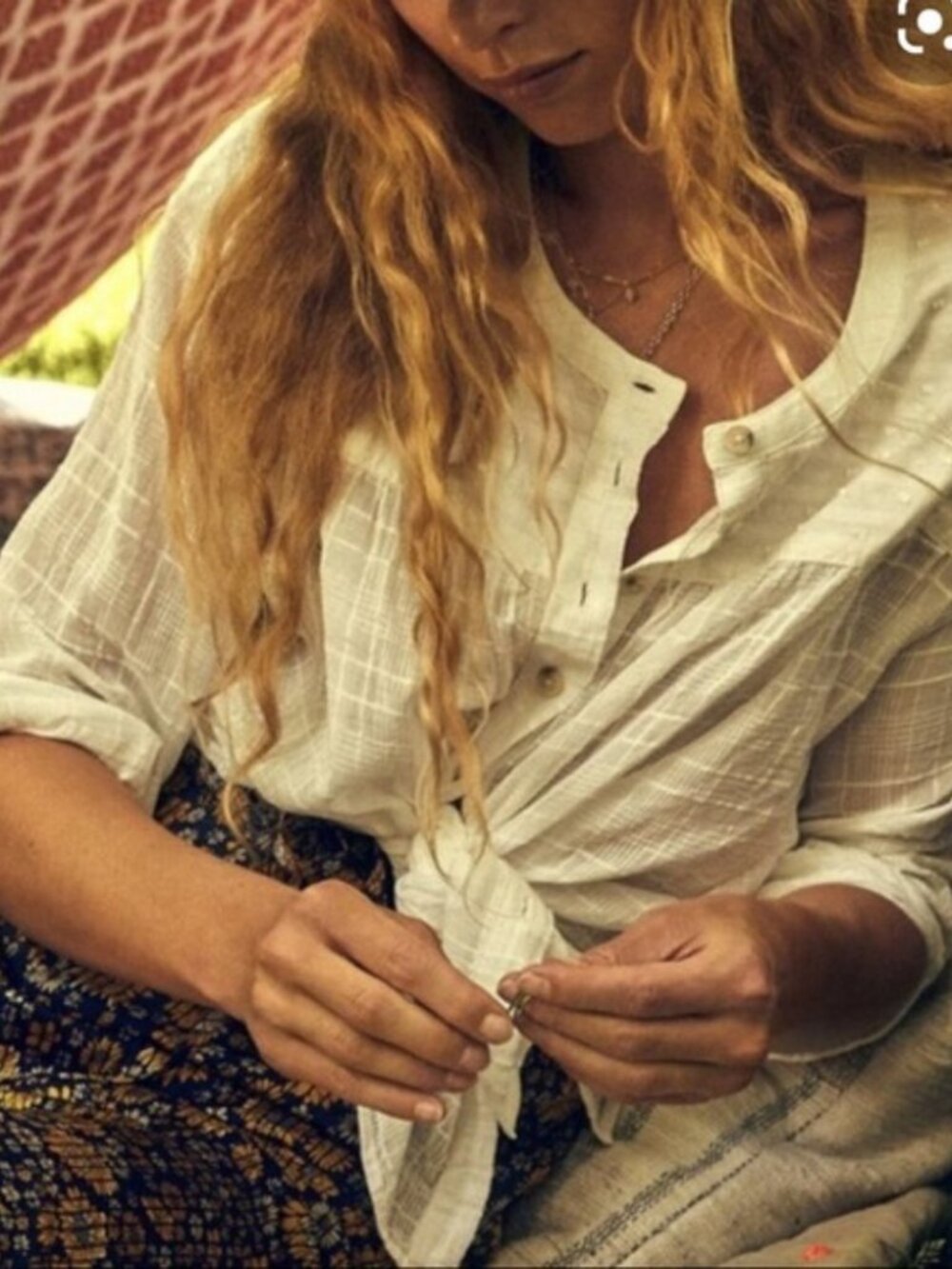 Anthopologie Pilcro & Letterpress Mila Draped Button Down Top
